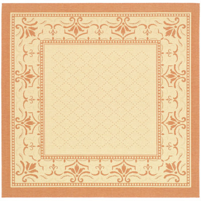 Arneshia Oriental Tan/Red Indoor / Outdoor Area Indoor/Outdoor Area Rug