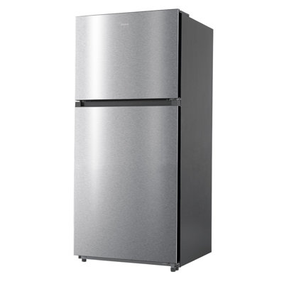 Midea 21 cu. Pi. Réfrigérateur à congélateur supérieur Garage Ready (acier inoxydable)