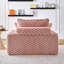 Futon 3-en-1 en velours causeuse - lit gigogne, inclinable, coussins / poches