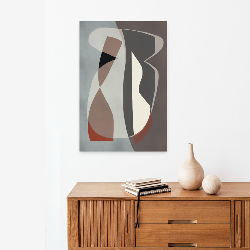 Contemporary Art Abstract Contemporary Geometric Architecture Art by Little Dean - Wrapped Canvas Print
