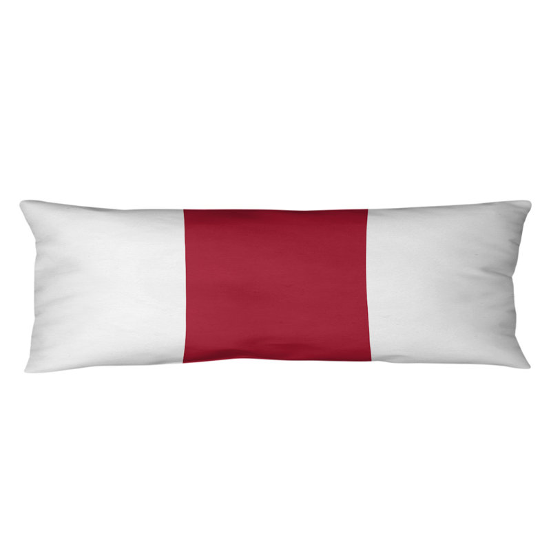 Oreiller de corps en polyester / polyester Arizona Football Stripes, Blanc/rouge, Houston 