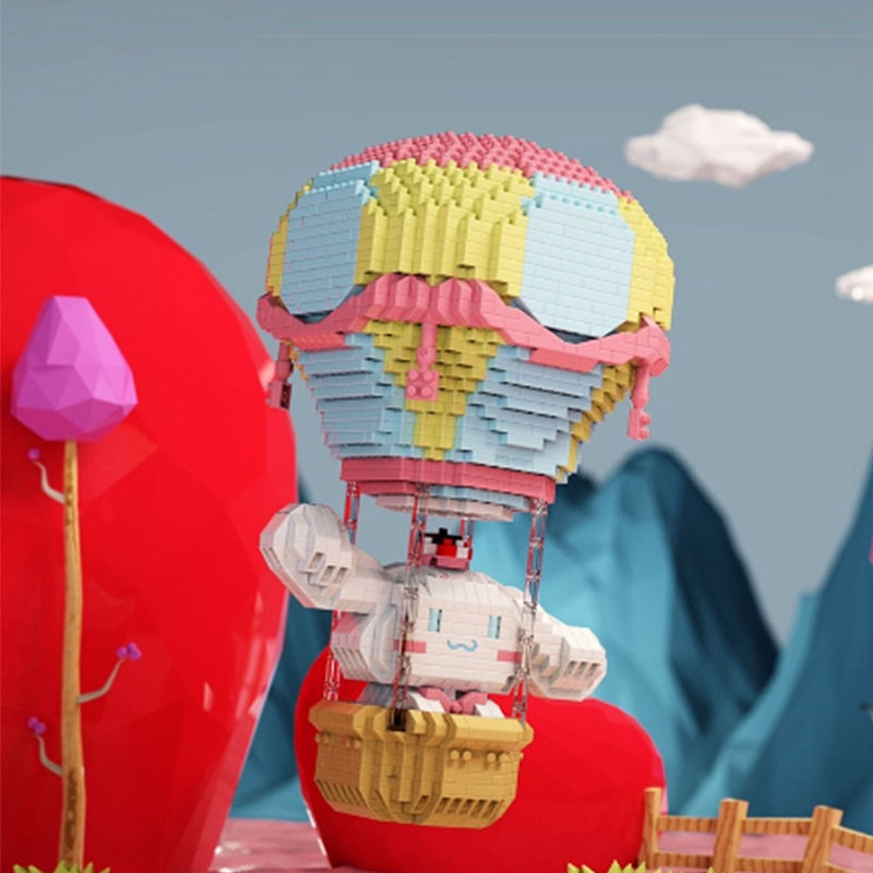 Caricature de blocs de chien en plastique ABS, assemblage de mini jouets en 3D pour filles, garçons, 6049