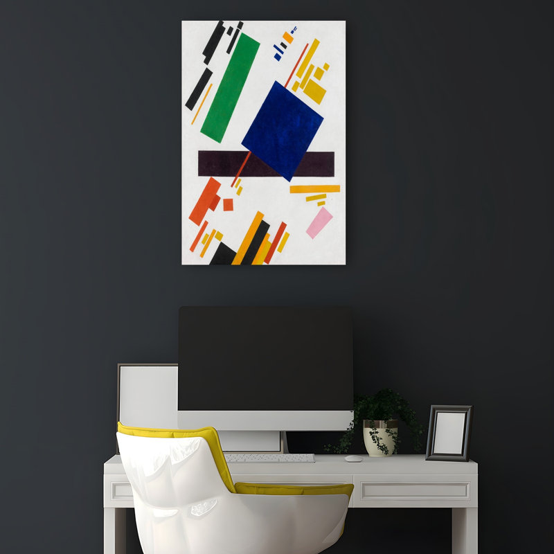 Suprematist Composition, 1916 Abstract Classic Colorful Wall Art Print by Kazimir Severinovich Malevich - Wrapped Canvas Print