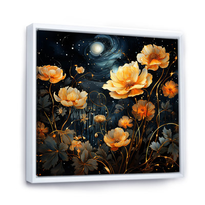 Nuit étoilée fleur de souci 1 - souci, art mural