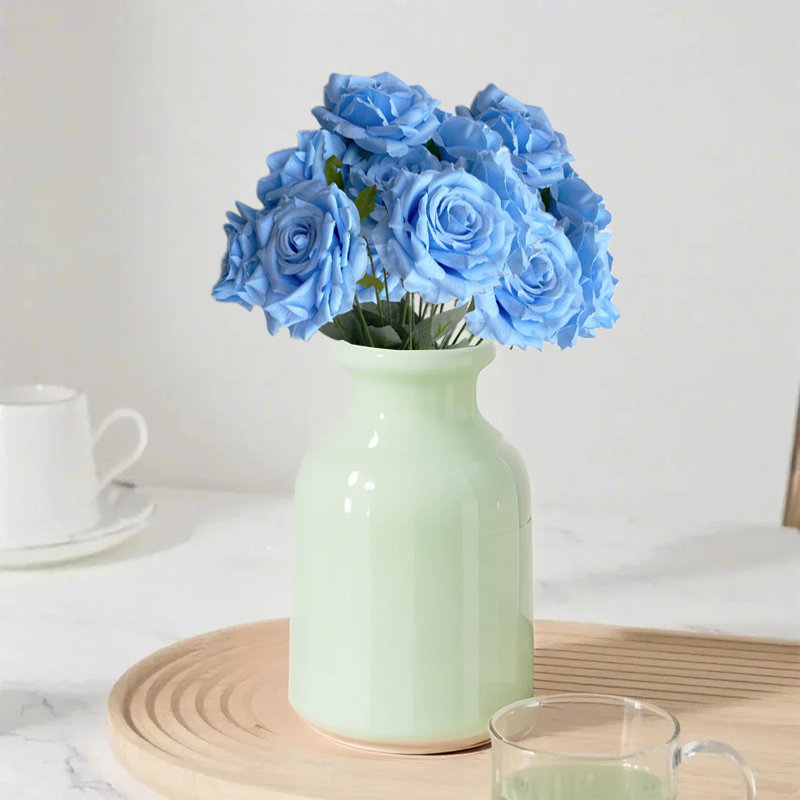 2 paquets de roses artificielles, Bleu