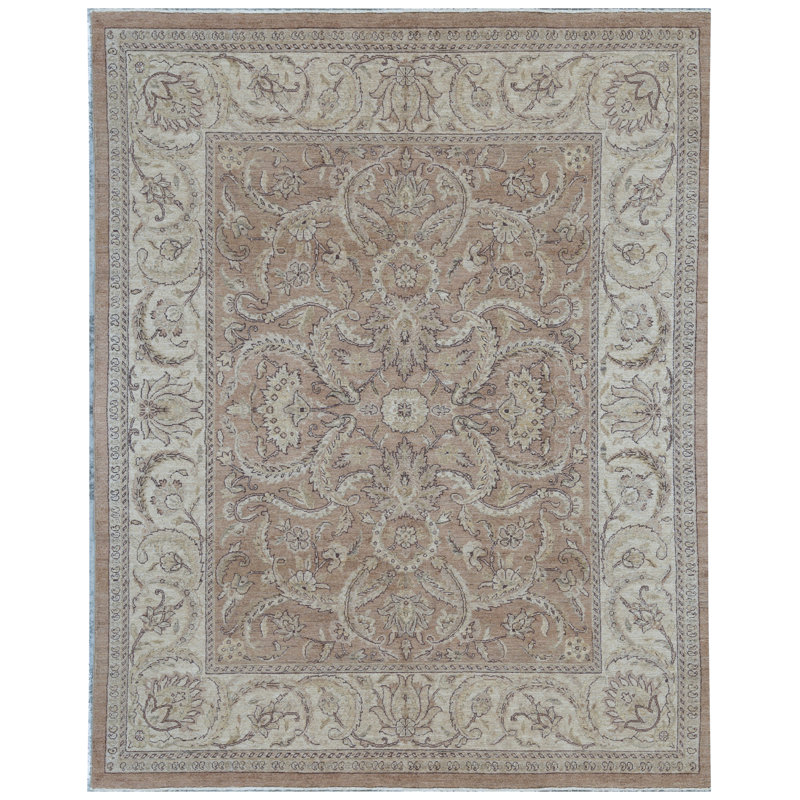 Sultanabad Wool Oriental Area Rug in Camel/Cream