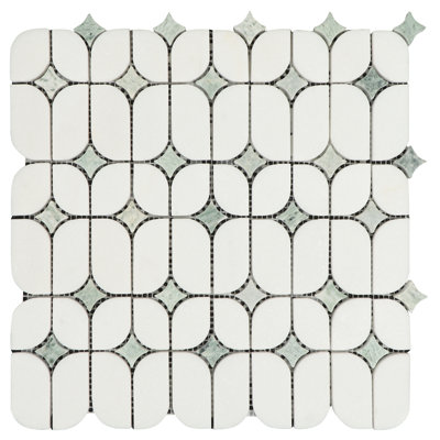 SAMPLE-2.25" x 12.5" Marble Novelty Mosaic Wall & Floor Tile