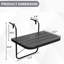Table suspendue d'extérieur pour balustrade, 3 réglables, noir