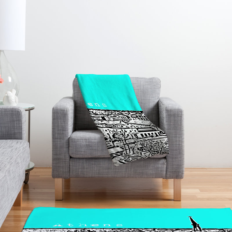 Jeté Bird Ave, Turquoise, Médium
