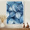 Minimalisme bleu fumé feuilles I - feuilles, art mural