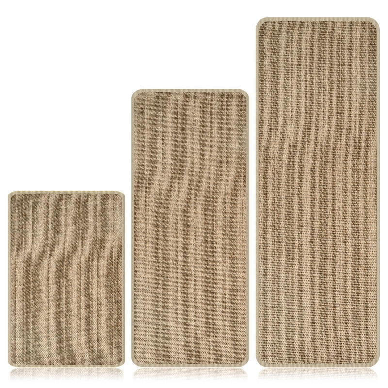 Ensemble de 3 tapis de cuisine antidérapants à dossier en caoutchouc lavable et absorbant