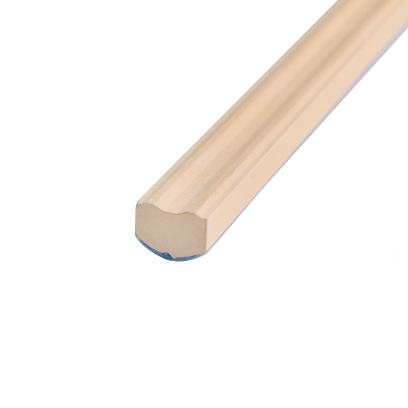 Twist 11.8" x 0.5" Glossy Ceramic Quarter Round Tile Trim in Blue
