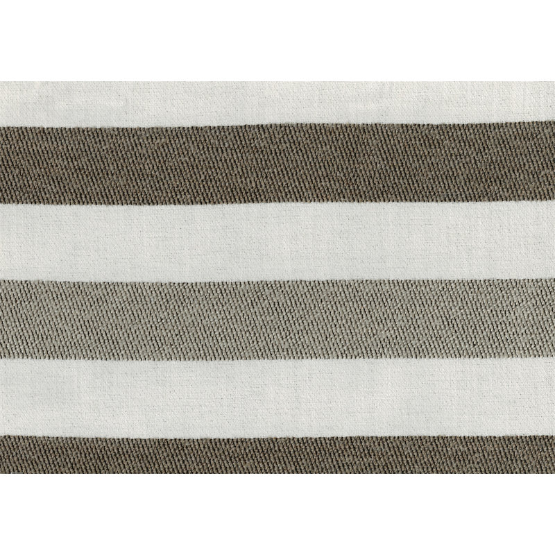 Modern Square Pouf Multi-Color Jacquard Fabric Upholstered Ottoman (Only Including Ottoman), Multi Fabric Striped