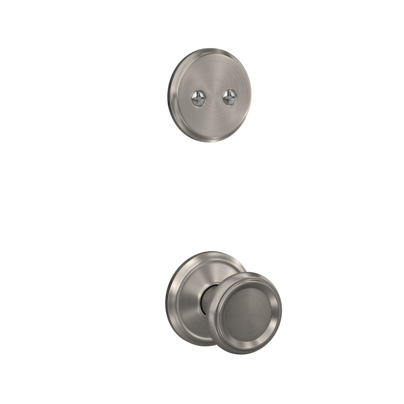 Inactive Interior Knob Rosette Dummy Entry Set, Satin Nickel