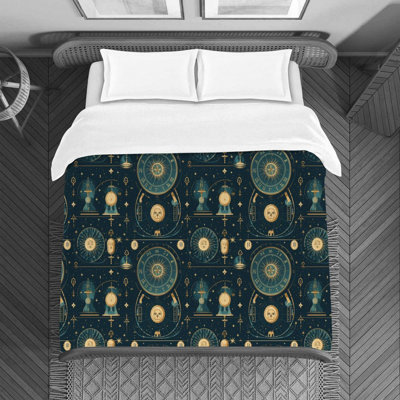 Astrology Space Polyester Duvet Cover