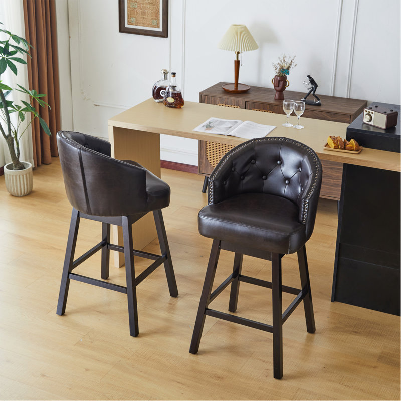 Ensemble de 2 tabourets de comptoir pivotants 360 ° Modern