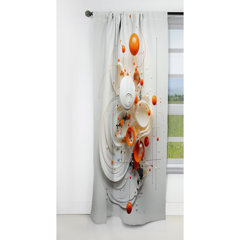 Cashin - Abstract Geometric Blackout Curtain - 1 Panels, 52" W x 84" L