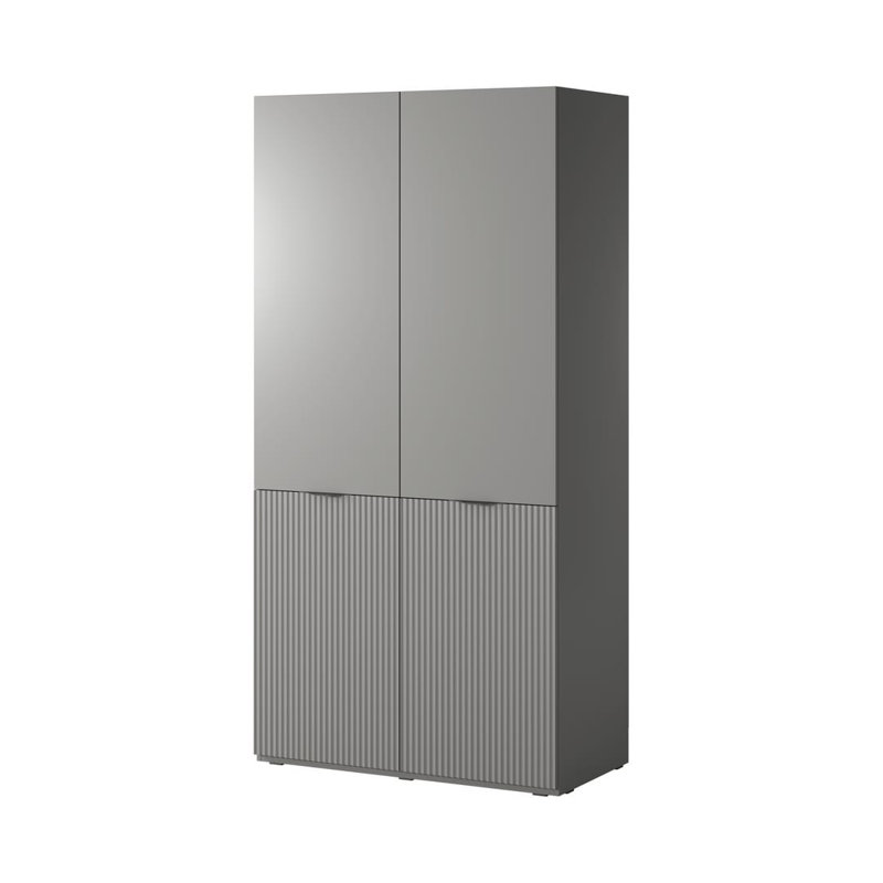 2 Door Manufactured Wood Wardrobe, Grey