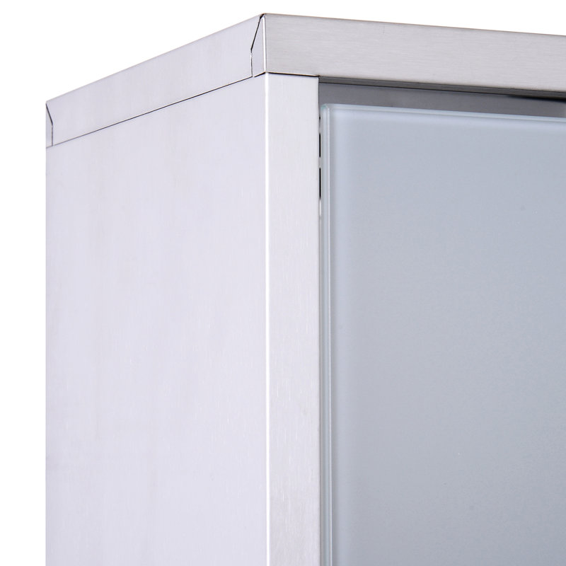 Compartiment Meds verrouillable en acier inoxydable, tablettes à 3 niveaux, 12 po x 20 po, argent, facile à trouver, fixation murale, acier, garde en sécurité
