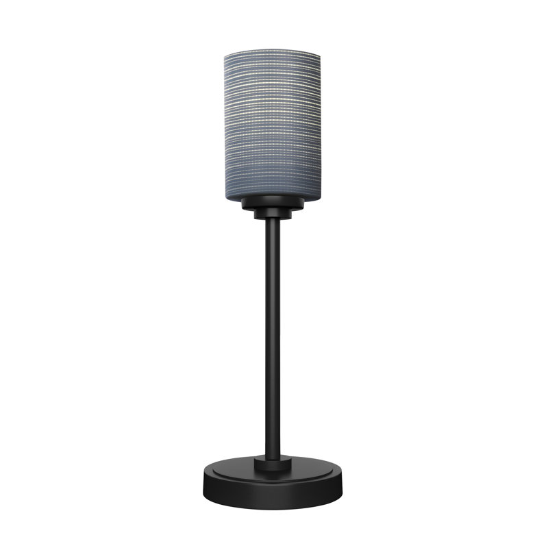 Lampe d'appoint Aneka avec verre de 4 po, Granit foncé, Matrix Glass, Grey