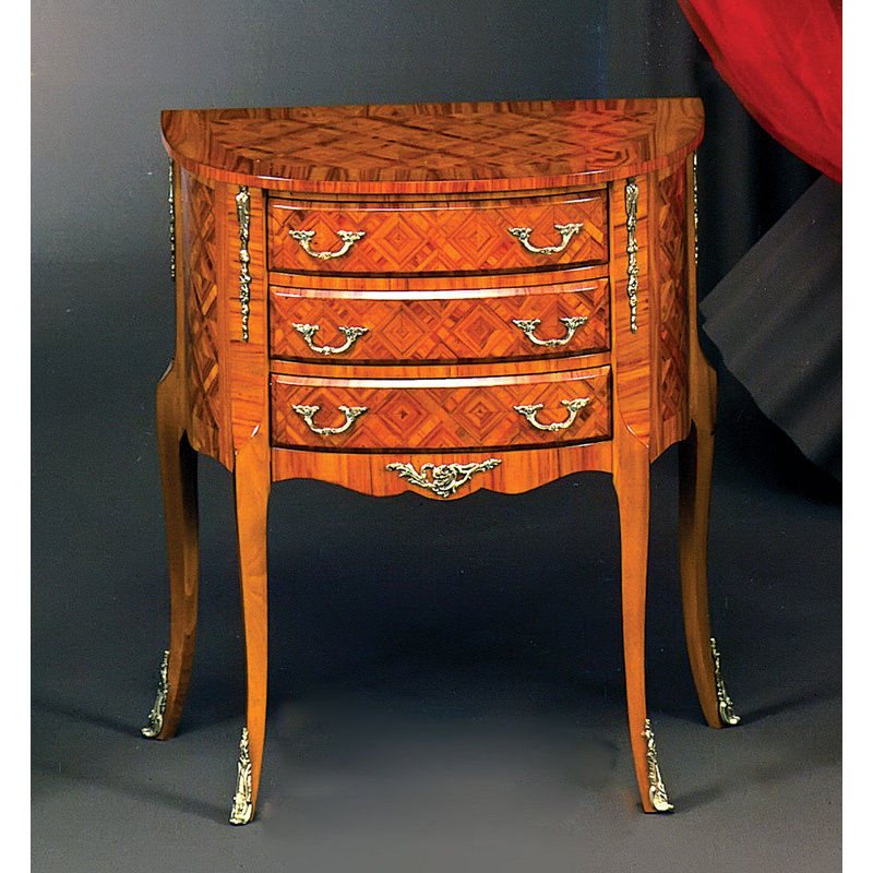 Louis XVI 25" Solid Wood Console Table