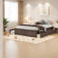 Lit plateforme avec rangement en MDF et bois massif