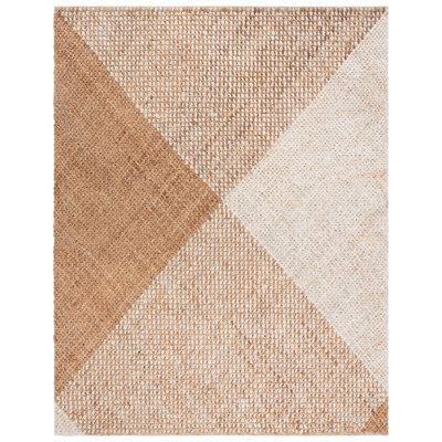 Abinadab Hand Woven Jute/Cotton Plaid Rug in Natural/Bleach