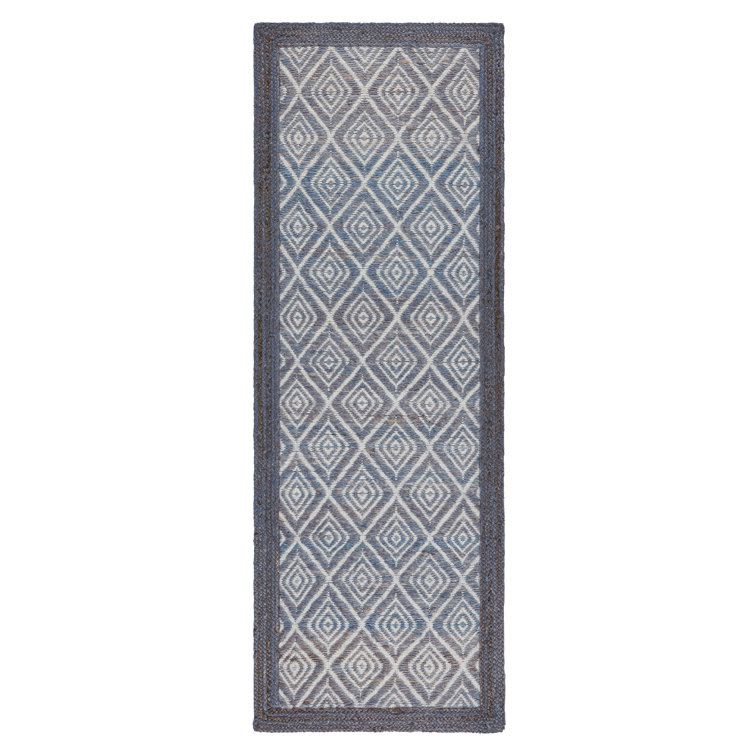Town & Country Terra Nalani Textured Diamond Area Rug Midnight Blue
