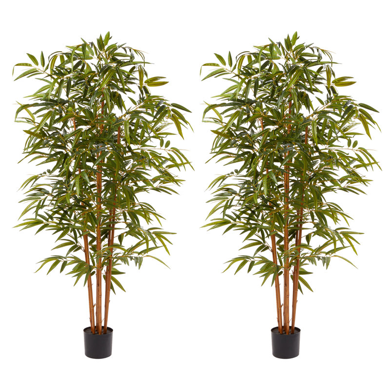 Primrue Set of Two 6FT Artificial Bamboo Trees