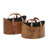 Leather Handmade Box Style Single Slot Magazine Holder with Detail Stitching and Curved Handles