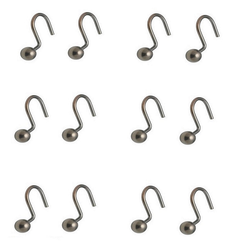Crochets de rideau de douche ball, Chrome