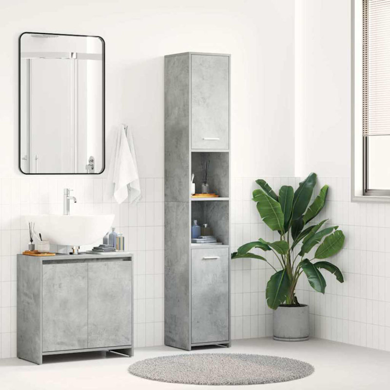 Aminu Bathroom Storage, Concrete Gray