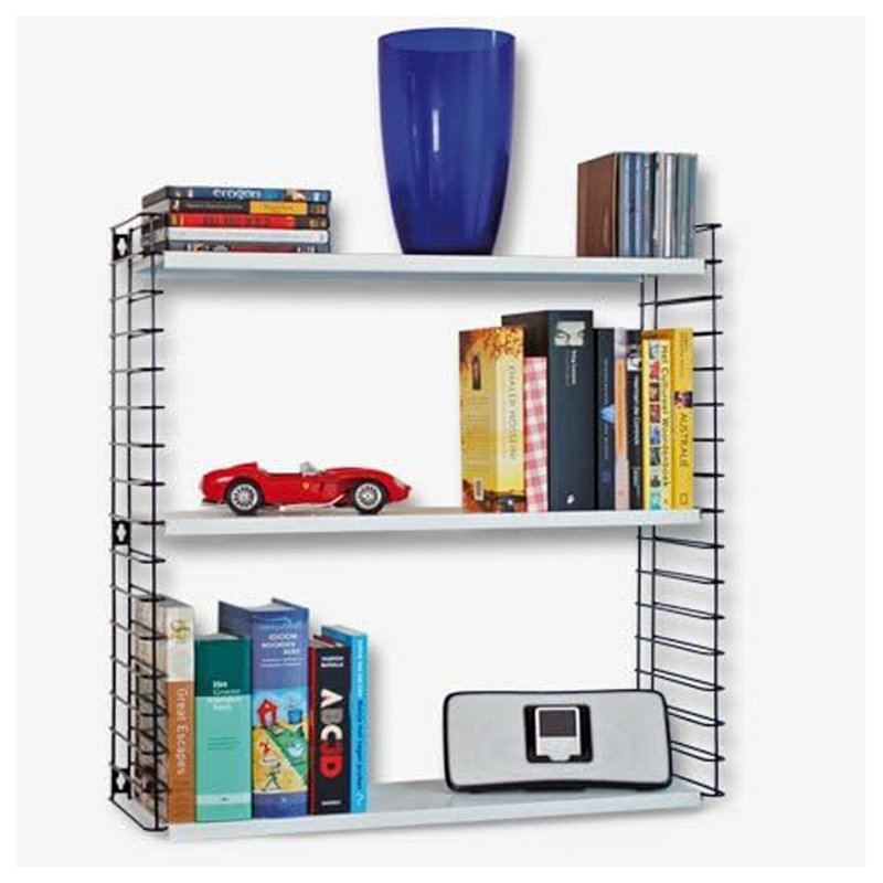 Metal Shelving Unit, White/Silver