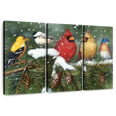 Brampt Backyard Birds On Snowy Branch