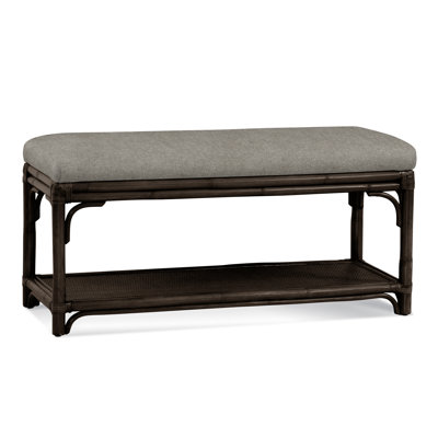 Summer Retreat Wicker Shelf Storage Bench
