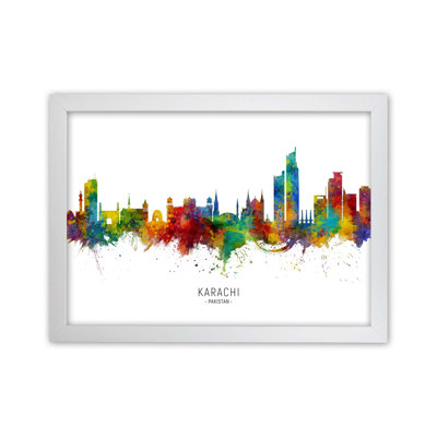 Karachi Pakistan Skyline by Michael Tompsett - Print