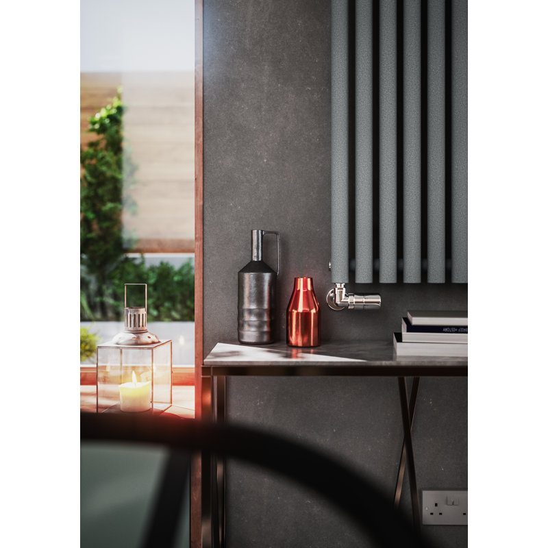 Rolo Room Reversible Cylindrical Bar Designer Radiator, White