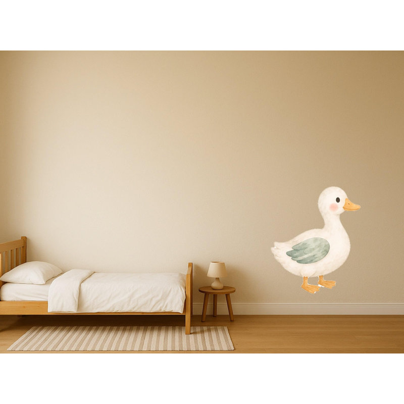 Farm Duck Wall Decal, Big Peel and Stick Nursery Wall Sticker, Satin Finish Removable Kids Room Wall Art, 20"W x 20"H (50 x 50 cm)