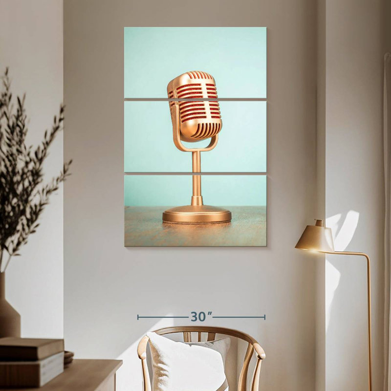 Microphone dynamique Abarca, H 65 po x l 42 po