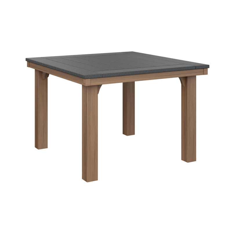 Homestead Outdoor Square Dining Table, Antique Mahogany, Seafoam