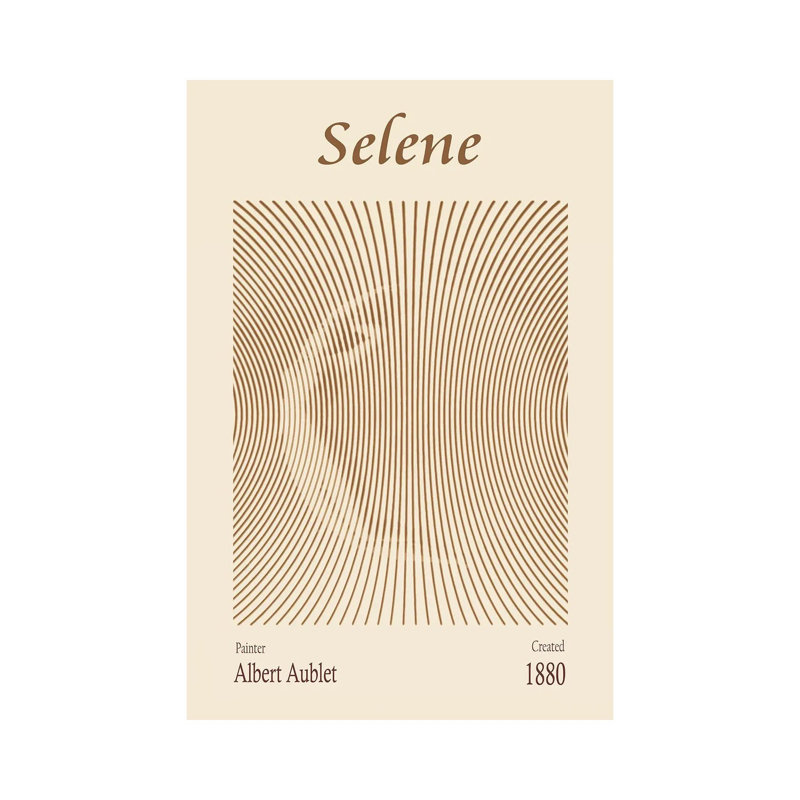 Selene - Albert Aublet - reproduction d'art sur toile tendue, 26" x 18", Gallery Wrapped Canvas, No Frame
