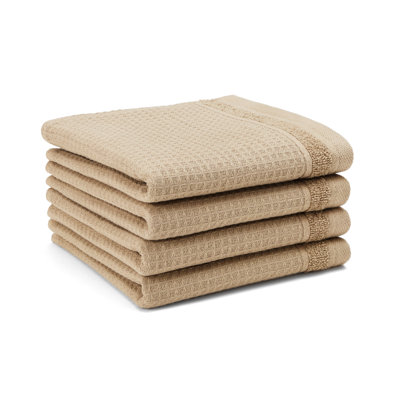 Ensemble de débarbouillette tissé en ratine tissé gaufré 4 pièces Town & Country Country 13 pi x 13 po, 100% coton, séchage rapide