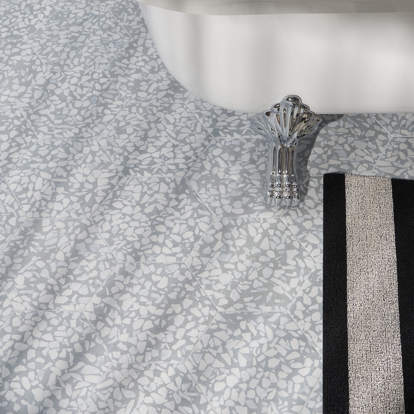 Jurassic Hex 9" Porcelain Tile, Slate