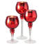 Votive rouge à longue tige en verre mercurisé