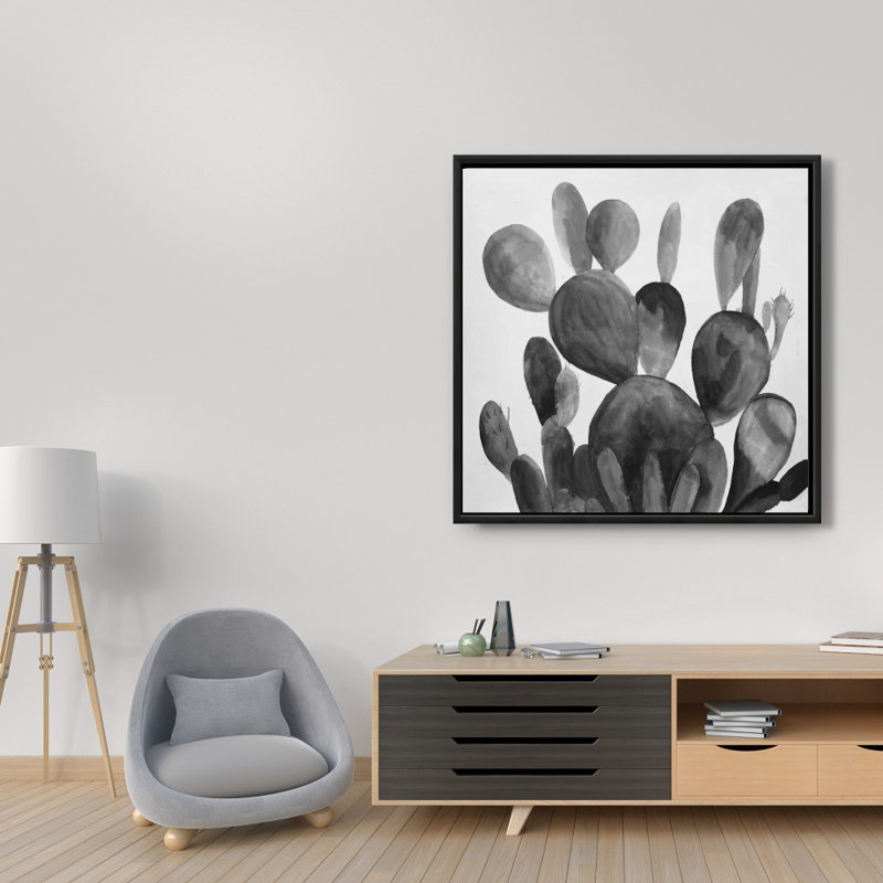 «Grayscale Paddle Cactus Plant» sur toile