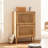 Slim Shoe Storage Cabinet With 2 Flip-Down Drawers And Louvered Doors, Freestanding Shoe Organizer For Entryway, Hallway, Or Living Room, Compact Design For Small Spaces