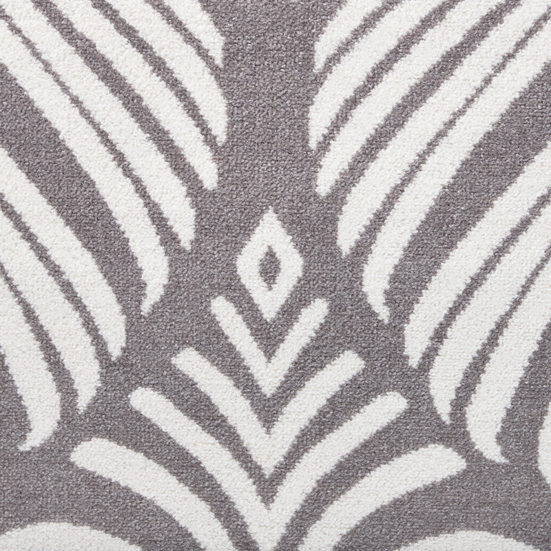 Tapis intérieur / extérieur à feuilles de palmier Tommy Bahama gris foncé / ivoire, Rectangle 7 pi 10 po x 10 pi 2 po