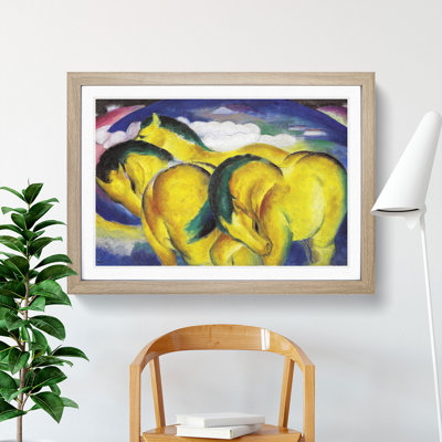 Yellow Horses by Franz Marc - Picture Frame Painting
