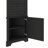 Triangular Corner Cabinet With Triple Drawers And Customizable Shelves-565974136