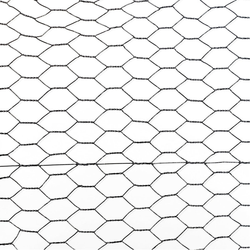 Filet hexagonal de volaille enduit de vinyle noir de calibre 20 avec filet de 1 pouce Fencer
